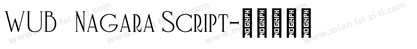 WUB   Nagara Script字体转换
